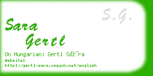 sara gertl business card